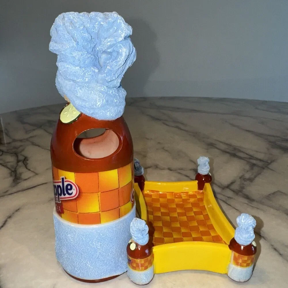 Vintage Y2K Snapple Iced Tea SOAP DISH & Toothbrush Holder Bath Set Dorm Arizona